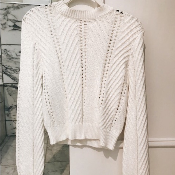 White Knit Sweater - Picture 1 of 3